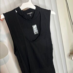 Express Black Cut Out Sleeveless Top